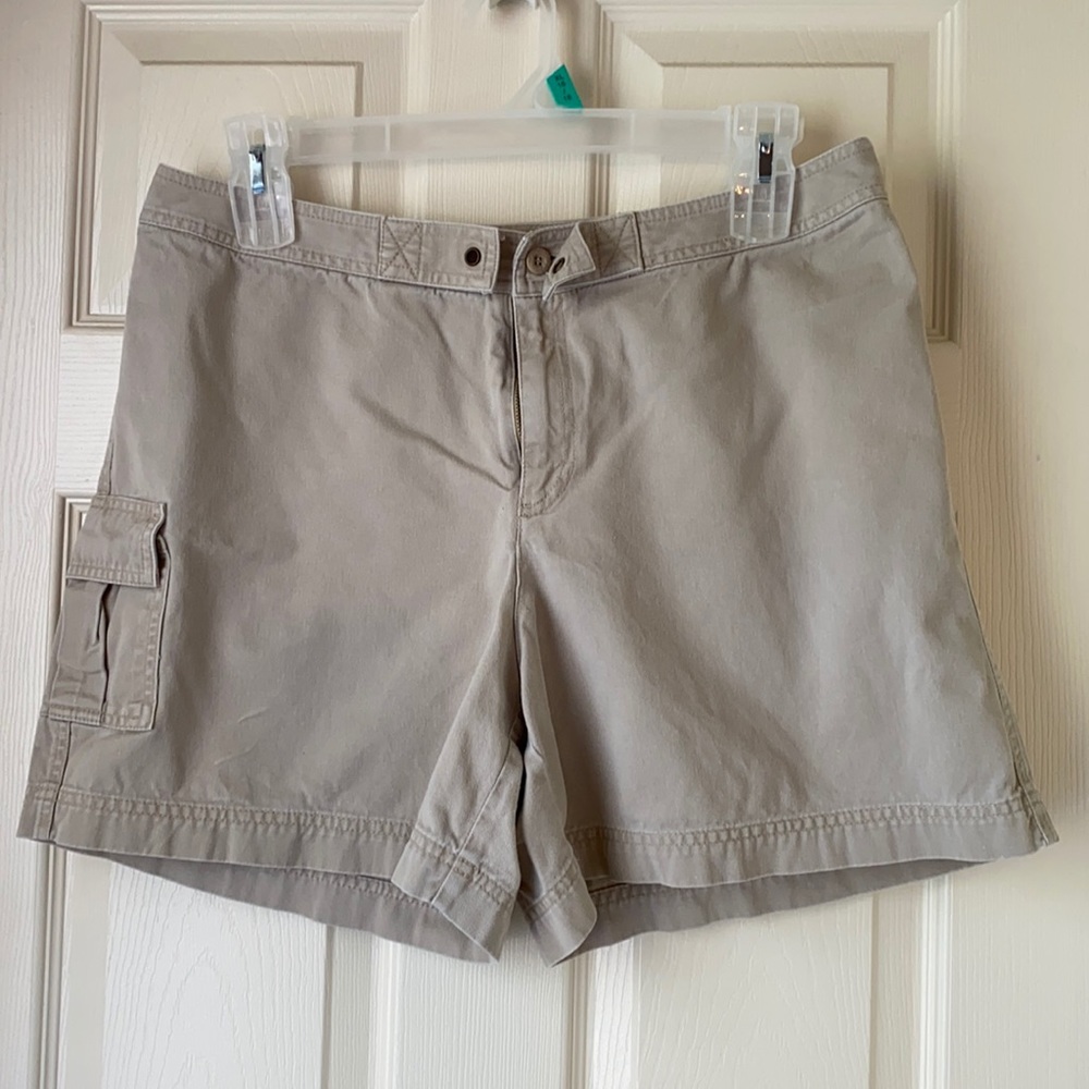 Liz Claiborne Light Tan Denim Cargo Shorts